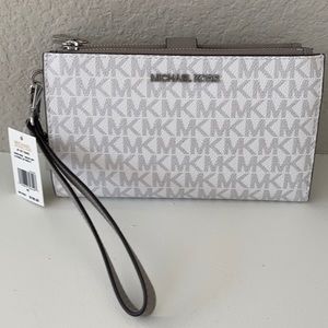 Michael Kors JST LG Double Zip Wristlet Wallet